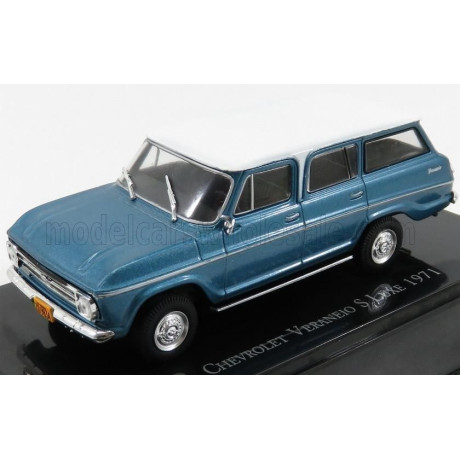 EDICOLA CHEVROLET VERANEIO S LUXE 1971 - BLUE MET WHITE 1/43