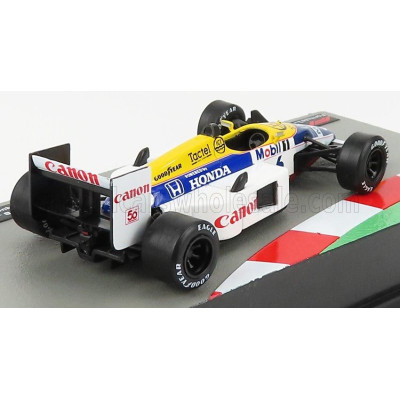 EDICOLA WILLIAMS F1  HONDA FW11B N 6 NELSON PIQUET SEASON 1987 WORLD CHAMPION - WHITE BLUE YELLOW 1/43