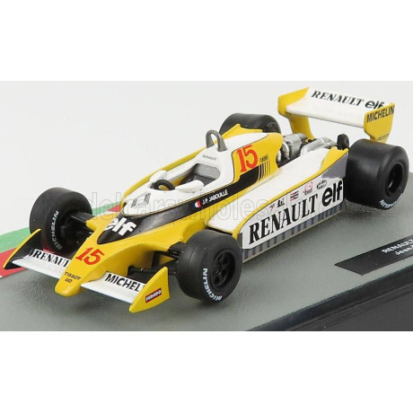 EDICOLA RENAULT F1 RS10 N 15 SEASON 1979 JEAN PIERRE JABOUILLE - YELLOW WHITE 1/43