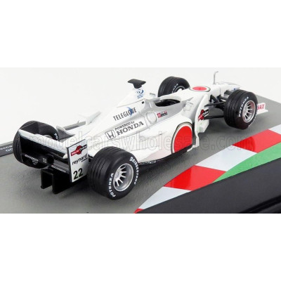 EDICOLA BAR F1  002 HONDA N 22 SEASON 2000 JACQUES VILLENEUVE - WHITE 1/43