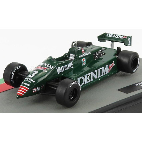 EDICOLA TYRRELL F1  011 DENIM N 3 SEASON 1982 MICHELE ALBORETO - GREEN 1/43