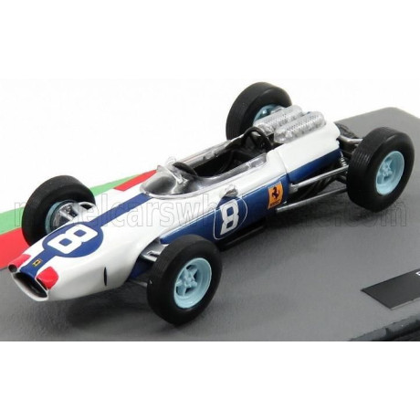 EDICOLA FERRARI F1  512 TEAM N.A.R.T. N 8 MEXICO GP 1964 LORENZO BANDINI - WHITE BLUE 1/43