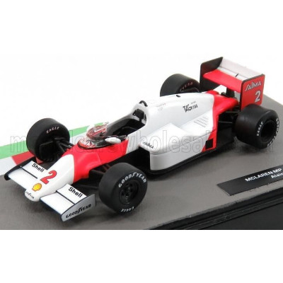 EDICOLA McLAREN F1  MP4/2B TURBO TAG N 2 WORLD CHAMPION SEASON 1985 ALAIN PROST - WHITE RED 1/43