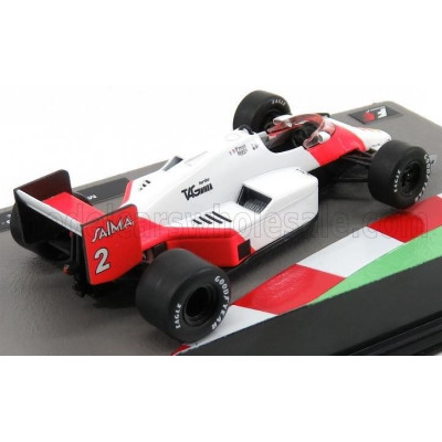 EDICOLA McLAREN F1  MP4/2B TURBO TAG N 2 WORLD CHAMPION SEASON 1985 ALAIN PROST - WHITE RED 1/43