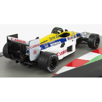 EDICOLA WILLIAMS F1  HONDA FW11B N 6 WORLD CHAMPION SEASON 1987 NELSON PIQUET - WHITE BLUE YELLOW 1/43