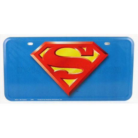 EDICOLA ACCESSORIES FUNNY METAL PLATE - SUPERMAN LOGO - BLUE RED 1/1