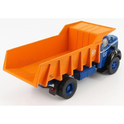 EDICOLA BERLIET GLM10 TRUCK CASSONE RIBALTABILE 1953 - MOVIMENTO TERRA - BLUE ORANGE 1/43