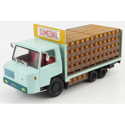 EDICOLA BERLIET TEKEL TRUCK TRANSPORTS DUMESNIL 3-ASSI 1966 - LIGHT BLUE 1/43