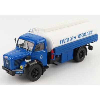 EDICOLA BERLIET GLR8M2 TANKER TRUCK HUILES BERLIET 1960 - BLUE WHITE 1/43
