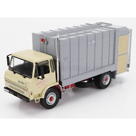 EDICOLA BERLIET GC 190BN TRUCK TRASPORTO RACCOLTA RIFIUTI URBANI 2-ASSI 1982 - YELLOW GREY 1/43
