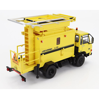 EDICOLA BERLIET 620 KB TRUCK N 53 SURVEILLANCE DE LIGNES AERIENNES PIATTAFORMA 2-ASSI 1977 - YELLOW 1/43
