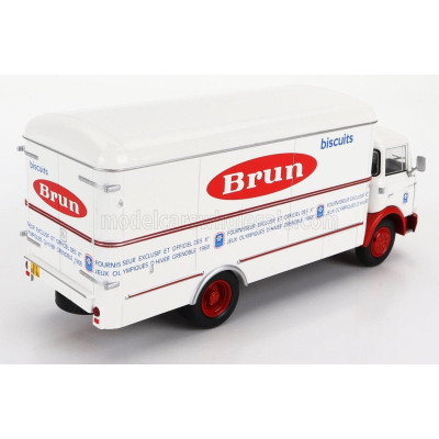 EDICOLA BERLIET GAK TRUCK BISCUIT BRUN 2-ASSI 1959 - WHITE RED 1/43