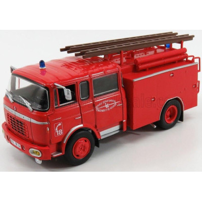 EDICOLA BERLIET FPT GAK 20H TANKER TRUCK WITH SCALA - FIRE ENGINE - VIGILI DEL FUOCO - RED 1/43