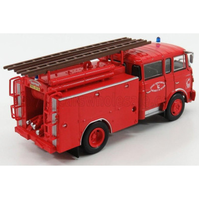 EDICOLA BERLIET FPT GAK 20H TANKER TRUCK WITH SCALA - FIRE ENGINE - VIGILI DEL FUOCO - RED 1/43