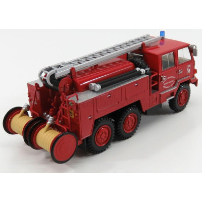 EDICOLA BERLIET FF 6X6 FPT HR TANKER TRUCK FIRE ENGINE VIGILI DEL FUOCO SERVICE DEPARTEMENTAL SECOURS 1971 - RED 1/43
