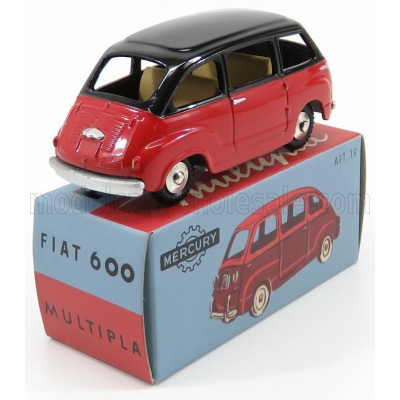 EDICOLA FIAT 600 MULTIPLA I SERIES 1956 - RED BLACK 1/48