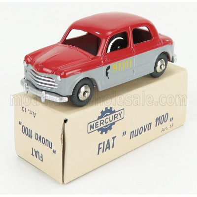 EDICOLA FIAT NUOVA 1100 TAXI BERNA 1955 - RED GREY 1/48