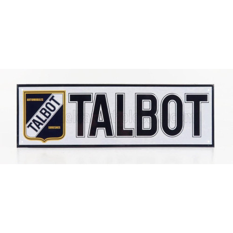 EDICOLA ACCESSORIES 3D METAL PLATE - TALBOT - WHITE BLACK 1/1
