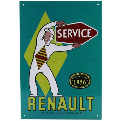 EDICOLA ACCESSORIES METAL PLATE - RENAULT SERVICE - VARIOUS 1/1