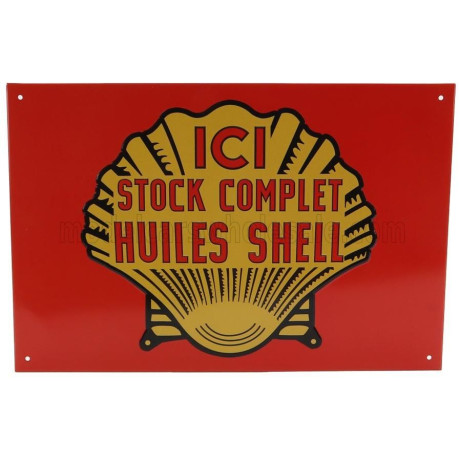 EDICOLA ACCESSORIES METAL PLATE - ICI STOCK COMPLET HUILES SHELL - VARIOUS 1/1