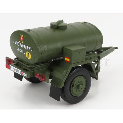EDICOLA TRAILER RIMORCHIO TANKER 2000 LITRE - MILITARY GREEN 1/43