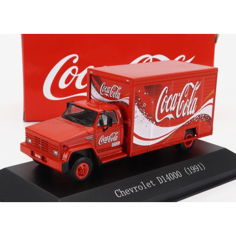 EDICOLA CHEVROLET D14000 TRUCK CASSONATO COCA-COLA 1991 - RED 1/72