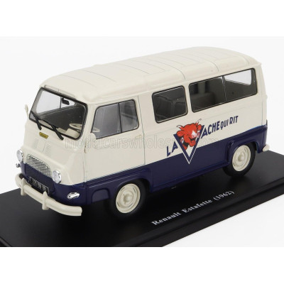 EDICOLA RENAULT ESTAFETTE MINIBUS LA VACHE QUI RIT 1962 - WITHOUT CARD BOX - SENZA SCATOLA - CREAM BLUE 1/24