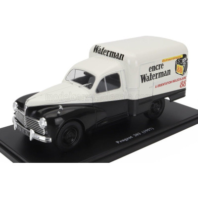 EDICOLA PEUGEOT 203 VAN ENCRE WATERMAN 1957 - WITHOUT CARD BOX - SENZA SCATOLA - WHITE BLACK 1/24