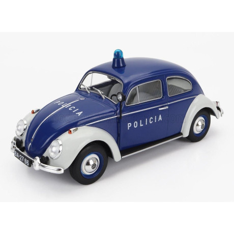 EDICOLA VOLKSWAGEN BEETLE KAFER MAGGIOLINO PORTUGAL POLICIA POLICE 1974 - BLUE WHITE 1/24