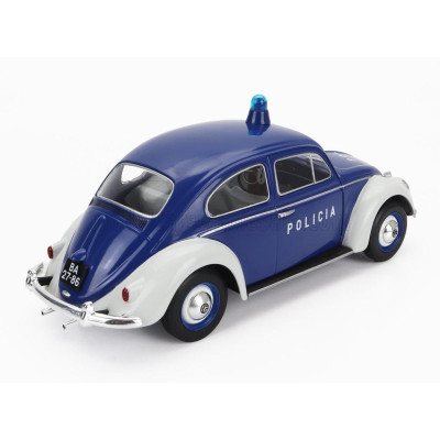 EDICOLA VOLKSWAGEN BEETLE KAFER MAGGIOLINO PORTUGAL POLICIA POLICE 1974 - BLUE WHITE 1/24