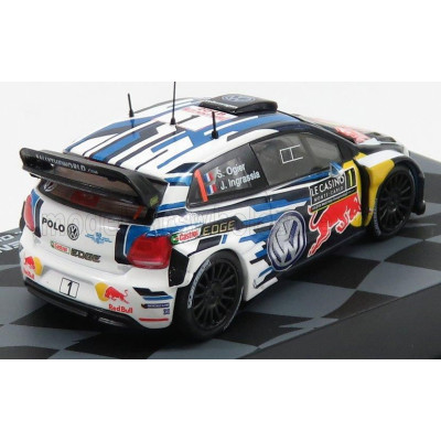 EDICOLA VOLKSWAGEN POLO WRC TEAM VOLKSWAGEN MOTORSPORT RED BULL N 1 WINNER RALLY MONTECARLO WORLD CHAMPION 2016 S.OGIER - J.INGR