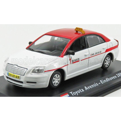 EDICOLA TOYOTA AVENSIS TAXI EINDHOVEN 2003 - WHITE RED 1/43