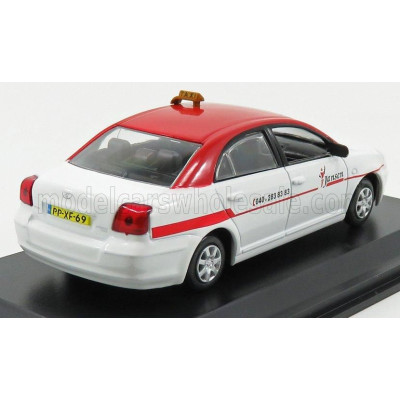 EDICOLA TOYOTA AVENSIS TAXI EINDHOVEN 2003 - WHITE RED 1/43