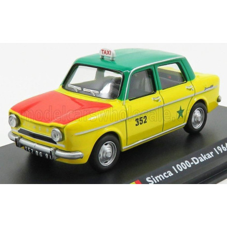 EDICOLA SIMCA 1000 TAXI DAKAR 1964 - YELLOW GREEN RED 1/43