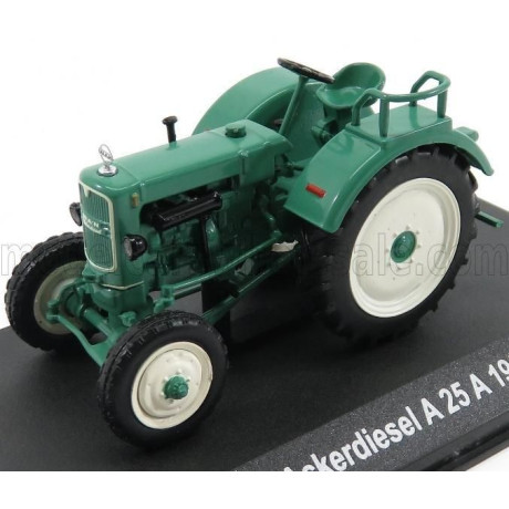 EDICOLA MAN ACKERDIESEL A25A TRACTOR 1956 - CON VETRINA - WITH SHOWCASE - GREEN WHITE 1/43