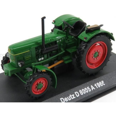 EDICOLA DEUTZ D8005A TRACTOR 1966 - CON VETRINA - WITH SHOWCASE - GREEN RED 1/43