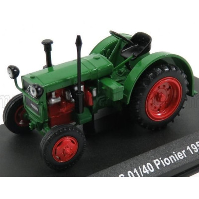 EDICOLA IFA RS 01/40 PIONER TRACTOR 1950 - CON VETRINA - WITH SHOWCASE - GREEN RED 1/43