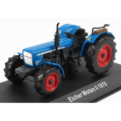 EDICOLA EICHER WOTAN II TRACTOR 1976 - CON VETRINA - WITH SHOWCASE - BLUE RED 1/43