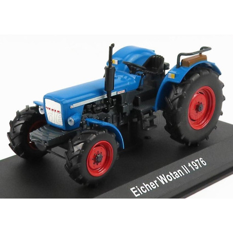 EDICOLA EICHER WOTAN II TRACTOR 1976 - CON VETRINA - WITH SHOWCASE - BLUE RED 1/43