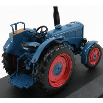 EDICOLA LANZ BULLDOG D4016 TRACTOR 1957 - CON VETRINA - WITH SHOWCASE - BLUE RED 1/43