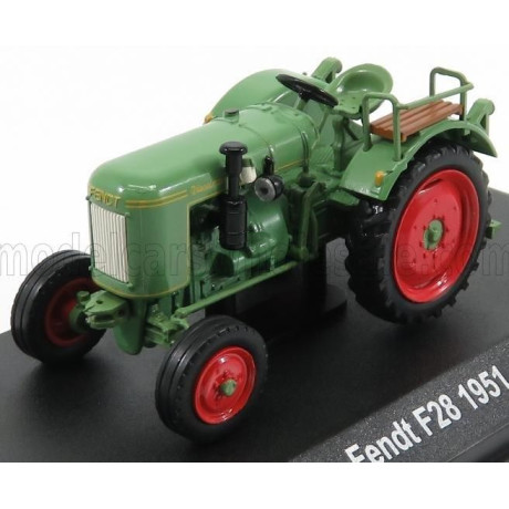 EDICOLA FENDT F28 TRACTOR TRUCK 1951 - CON VETRINA - WITH SHOWCASE - GREEN RED 1/43