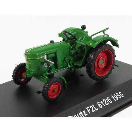 EDICOLA DEUTZ F2L 612/6 TRACTOR 1956 - CON VETRINA - WITH SHOWCASE - GREEN 1/43