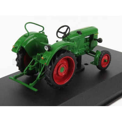 EDICOLA DEUTZ F2L 612/6 TRACTOR 1956 - CON VETRINA - WITH SHOWCASE - GREEN 1/43