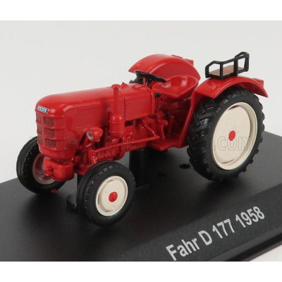 EDICOLA FAHR D177 TRACTOR 1958 - CON VETRINA - WITH SHOWCASE - ORANGE 1/43