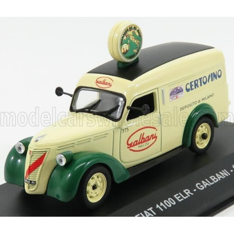 EDICOLA FIAT 1100 ELR VAN GALBANI CERTOSINO DEPOSITO DI MILANO 1951 - CREAM GREEN 1/43