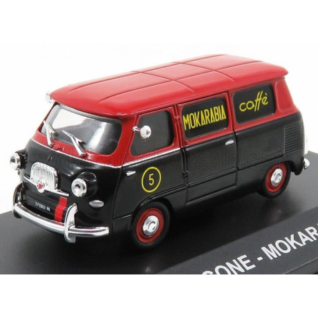 EDICOLA FIAT 600 CORIASCO (MULTIPLA) MOKARABIA CAFFE' 1958 - BLACK RED 1/43