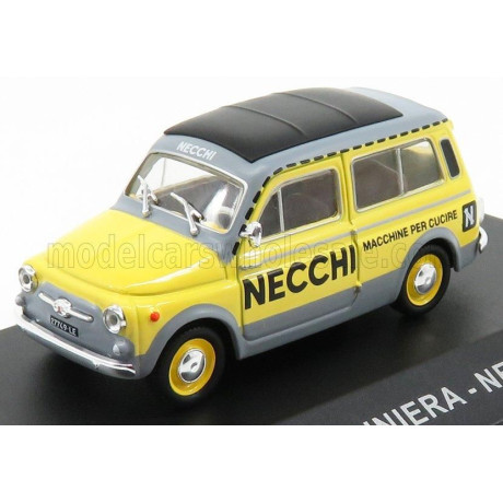 EDICOLA FIAT 500 GIARDINIERA - NECCHI 1960 - YELLOW GREY 1/43