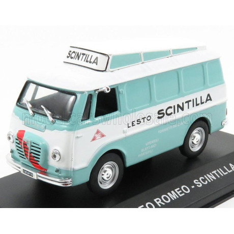 EDICOLA ALFA ROMEO ROMEO VAN SCINTILLA 1956 - LIGHT GREEN WHITE 1/43