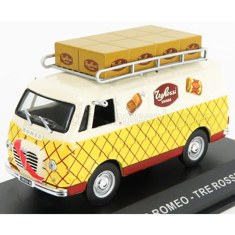 EDICOLA ALFA ROMEO ROMEO 1 VAN TRE ROSSI 1960 - CREAM YELLOW 1/43