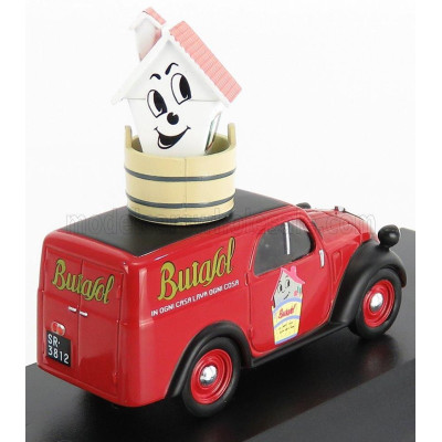 EDICOLA FIAT 500 FURGONCINO VAN BUTASOL 1948 - RED BLACK 1/43